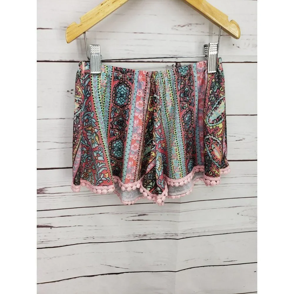 Little Mass girls medium Boho pull on boutique‎ shorts